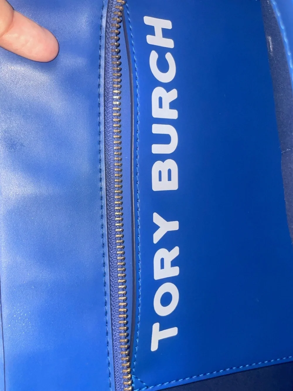 TORY BURCH blue large tote